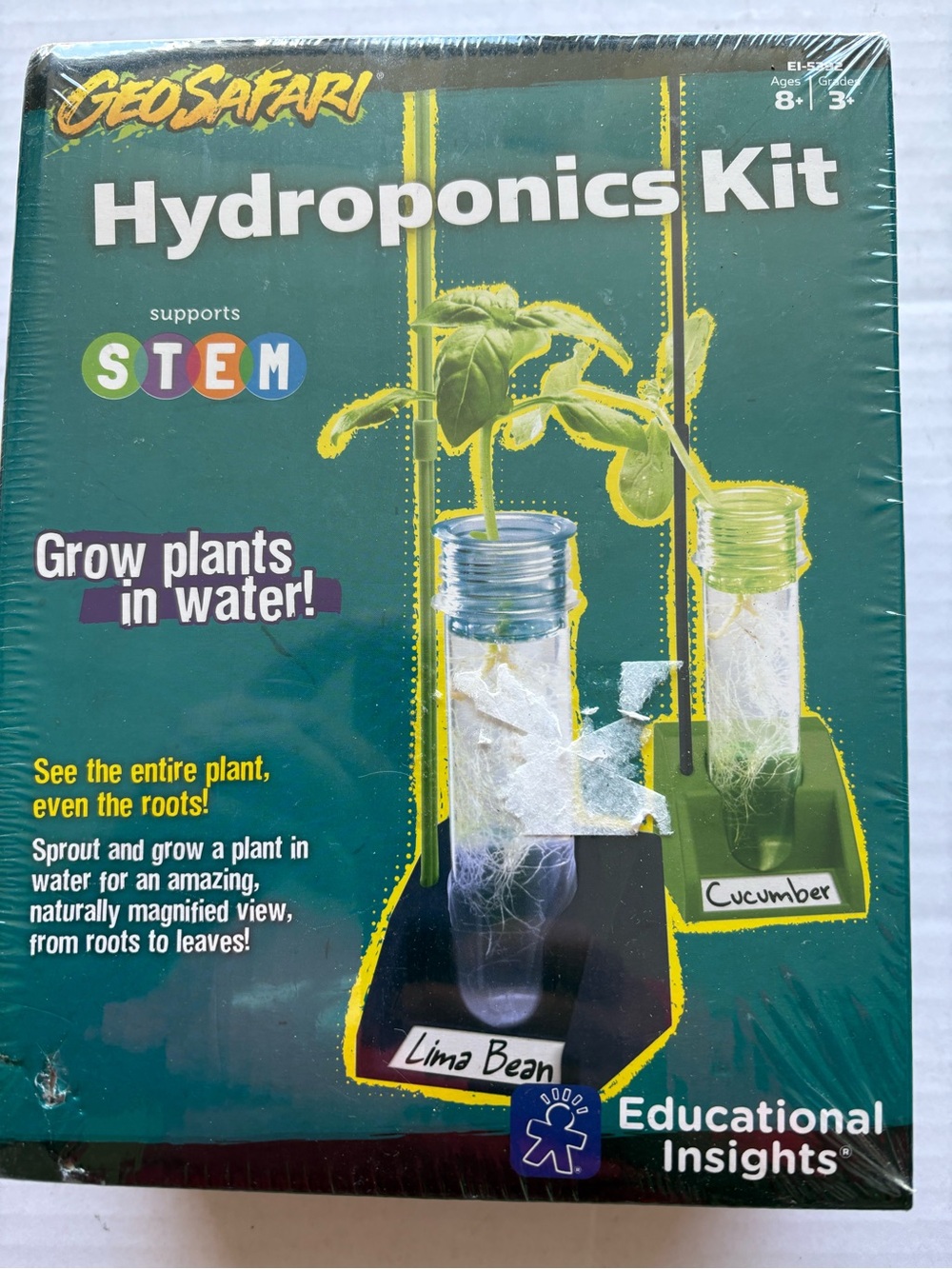 Geo Safari Hydroponics Kit Grow Plants Without Soil - Green STEM Learning Toy